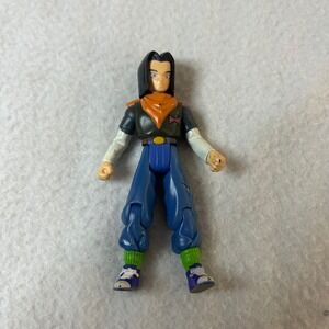 Dragon Ball Z Android 17 Action Figure 2000 Irwin Toy Vintage 5 Inch DBZ Logo